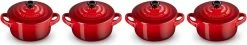 Le Creuset Aardewerken Mini Pannetjes Set Van 4 Stuks Kersenrood 8 Le Creuset Aardewerken Mini Pannetjes Set Van 4 Stuks Kersenrood -Demeyere Winkel 1200x220