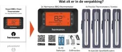 Hermanos® Digitale BBQ Thermometer Draadloos - Keukenthermometer - Bluetooth Met App - 4 Sondes - Magneet - Incl. Batterijen 18 Hermanos® Digitale BBQ Thermometer Draadloos - Keukenthermometer - Bluetooth Met App - 4 Sondes - Magneet - Incl. Batterijen -Demeyere Winkel 1200x522
