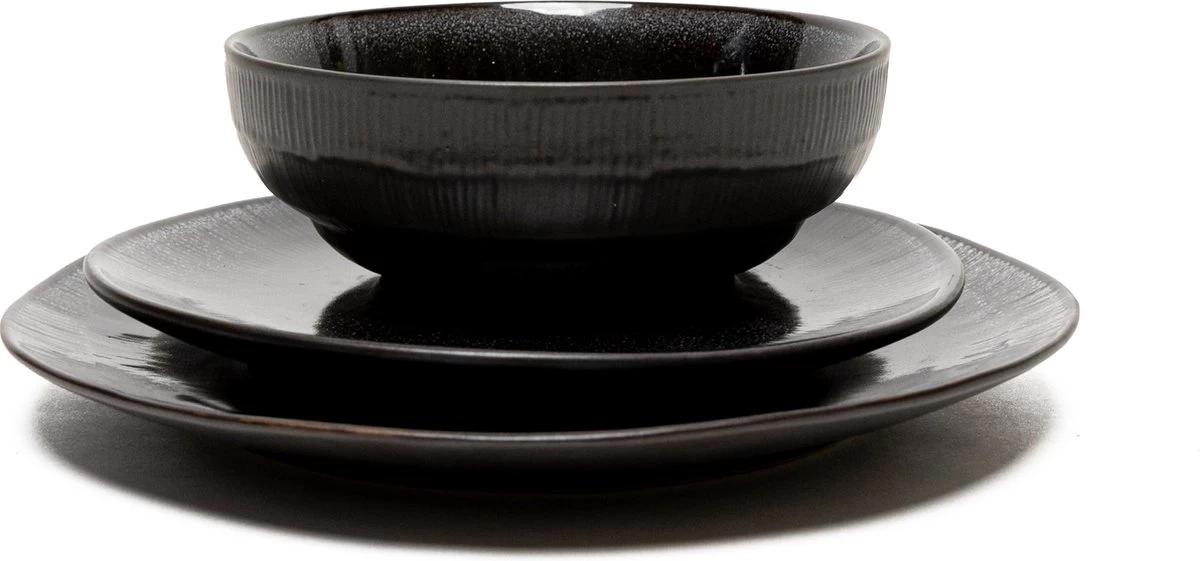 Serviesset 6 Personen - Evia Glacé - Matzwart / Zwart - 24-delig 2 Serviesset 6 Personen - Evia Glacé - Matzwart / Zwart - 24-delig - Afbeelding 2