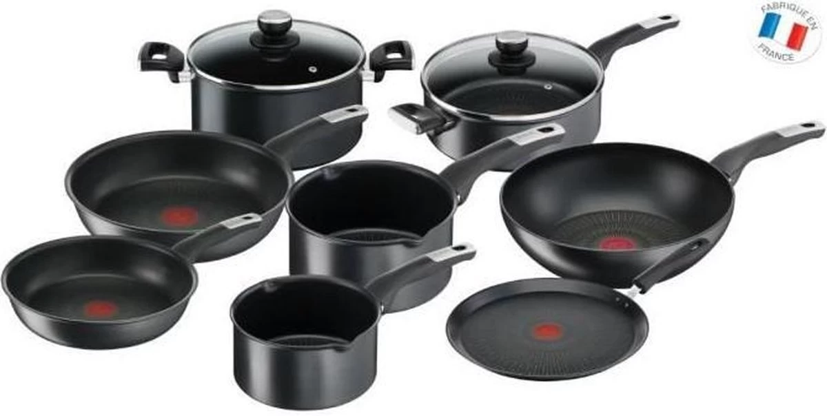 TEFAL YY4390FA Pannenset 10-delig ONBEPERKT - Antiaanbaklaag - Alle Kookplaten Inclusief Inductie - Krasbestendig - Thermo-Signal 1 TEFAL YY4390FA Pannenset 10-delig ONBEPERKT - Antiaanbaklaag - Alle Kookplaten Inclusief Inductie - Krasbestendig - Thermo-Signal