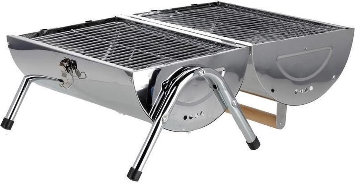 BBQ Collection Houtskoolbarbecue - Cilinder - Chroom 10 BBQ Collection Houtskoolbarbecue - Cilinder - Chroom - Afbeelding 10