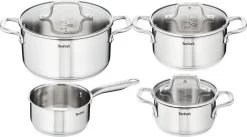 Tefal Virtuoso Pannenset 4-delig - Kookpan Ø 16/20/24 Cm + Steelpan Ø 16 Cm