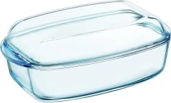 Pyrex - Essentials Schaal Rechthoek Met Deksel 6,5 Liter - Transparant