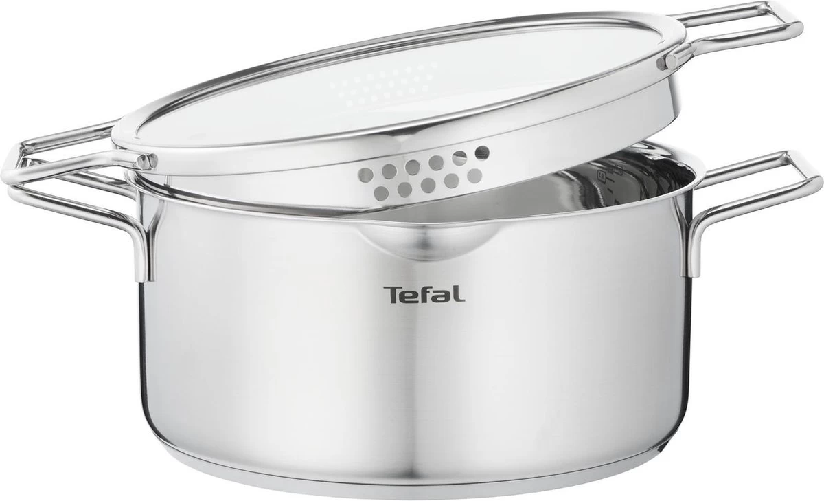 Tefal Nordica Pannenset 3 Delig - Steelpan Ø 16 Cm & Kookpan Ø 20 + Ø 24 Cm 4 Tefal Nordica Pannenset 3 Delig - Steelpan Ø 16 Cm & Kookpan Ø 20 + Ø 24 Cm - Afbeelding 4
