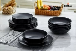 Buccan Borden Set - Matt Onyx - Zwart - 18pcs -Demeyere Winkel 1200x799 5