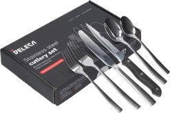 Deleca 8 Persoons Bestekset (48-delig) - Lepels, Messen, Vorken & Steakmessen - Vaatwasserbestendig - Zilver / RVS 18 Deleca 8 Persoons Bestekset (48-delig) - Lepels, Messen, Vorken & Steakmessen - Vaatwasserbestendig - Zilver / RVS -Demeyere Winkel 1200x799 52