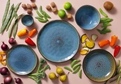 Palmer Serviesset Lotus Stoneware 6-persoons 24-delig Zwart Turquoise 19 Palmer Serviesset Lotus Stoneware 6-persoons 24-delig Zwart Turquoise -Demeyere Winkel 1200x838