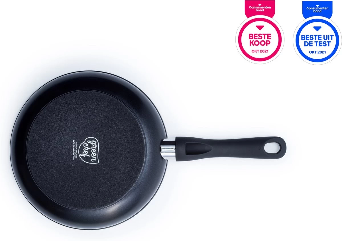 GreenChef Diamond Koekenpan 20cm - Zwart - Inductie - PFAS-vrij 4 GreenChef Diamond Koekenpan 20cm - Zwart - Inductie - PFAS-vrij - Afbeelding 4