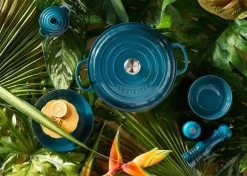 Le Creuset Braadpan Campagnard Signature Deep Teal - ø 30 Cm / 3.5 Liter -Demeyere Winkel 1200x853 1