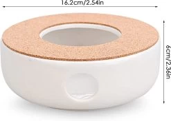 ConBlom Keramische Theepot, Warmer, Theewarmer, Koffiewarmer, Stoofje, Met Kurk-stoofje, Theepot Basis, Theefornuis, Melkwarmer Voor Thuis, Café, Theemelk (zonder Kaars En Theepot) -Demeyere Winkel 1200x855