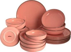 Palmer Serviesset Antigo Porselein 6-persoons 24-delig Roze