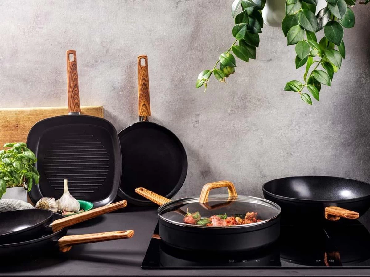 Gero Mark Wok Ø 28 Cm - Aluminium - Inductie - PFAS-vrij 5 Gero Mark Wok Ø 28 Cm - Aluminium - Inductie - PFAS-vrij - Afbeelding 5