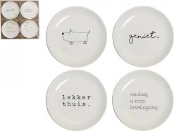 Gusta - Gebaksbordjes - ø 15 Cm - Set 4 Stuks - Porselein - Wit -Demeyere Winkel 1200x906
