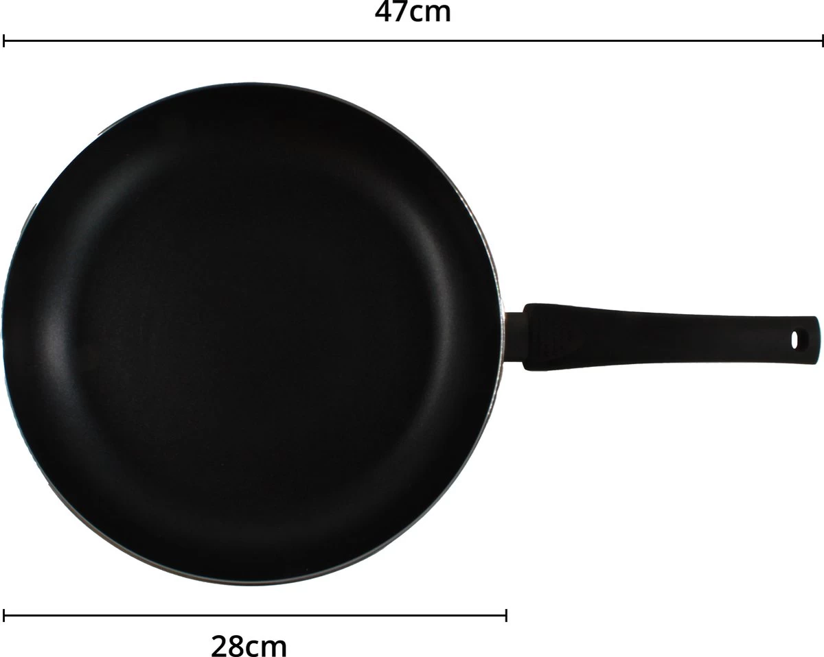 Miller Hapjespan Inductie 28cm - Alle Warmtebronnen - Anti Aanbaklaag 2 Miller Hapjespan Inductie 28cm - Alle Warmtebronnen - Anti Aanbaklaag - Afbeelding 2
