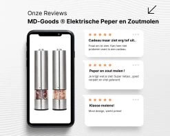 MD-Goods ® Elektrische Peper En Zoutmolen Set - Pepermolen - RVS - Cadeau - Restaurant Kwaliteit 9 MD-Goods ® Elektrische Peper En Zoutmolen Set - Pepermolen - RVS - Cadeau - Restaurant Kwaliteit -Demeyere Winkel 1200x960 3