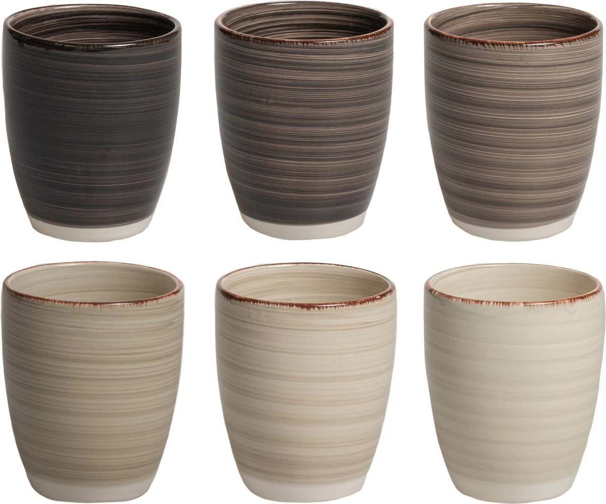 Studio Tavola Bekers Vintage Loft 350 Ml - 6 Stuks 1 Studio Tavola Bekers Vintage Loft 350 Ml - 6 Stuks