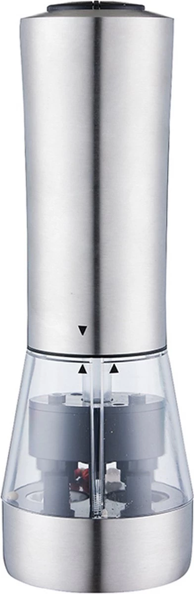 KROMS Peper En Zoutmolen Set - Peper En Zoutmolen Set Elektrisch -2 In 1 - Instelbare Maalgraad - Pepermolen - Zoutmolen - Peper En Zoutmolen Elektrisch 7 KROMS Peper En Zoutmolen Set - Peper En Zoutmolen Set Elektrisch -2 In 1 - Instelbare Maalgraad - Pepermolen - Zoutmolen - Peper En Zoutmolen Elektrisch - Afbeelding 7