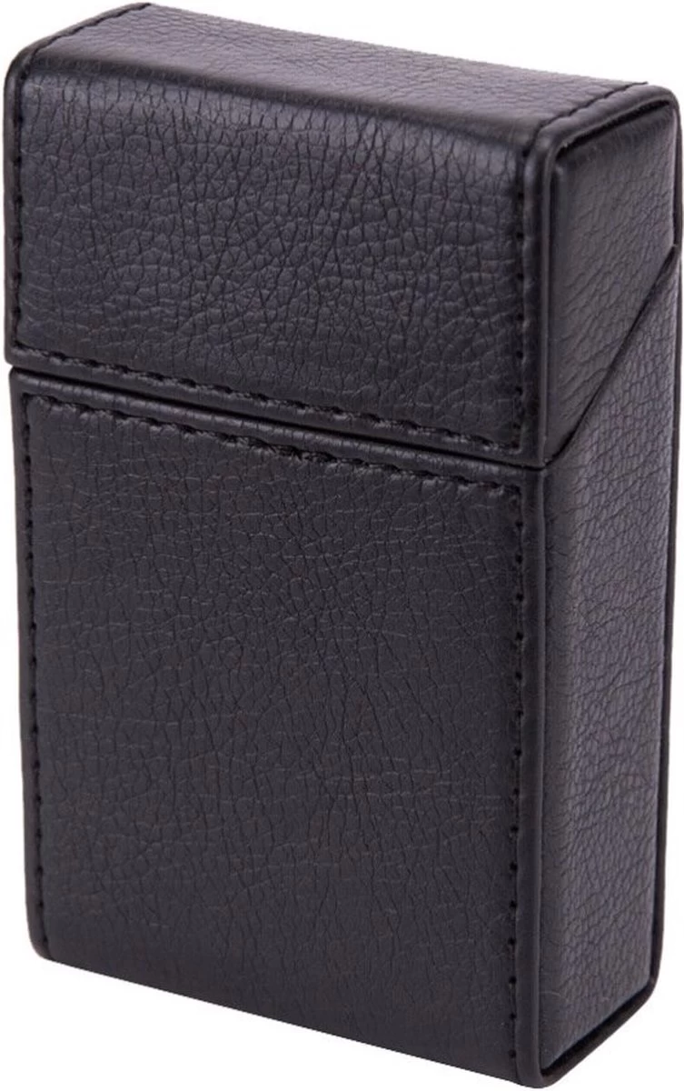 Merkloos ''OP=OP'' Luxe Lederen Sigarettenhouder - Zwart - Sigaretten Box - Sigaretten Doosje - 20 Sigaretten - Design - Cigarette Case 1 Merkloos ''OP=OP'' Luxe Lederen Sigarettenhouder - Zwart - Sigaretten Box - Sigaretten Doosje - 20 Sigaretten - Design - Cigarette Case