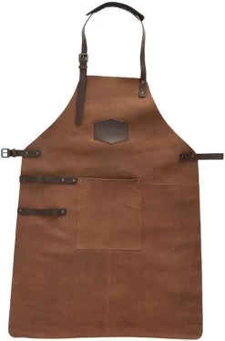 Old West BBQ Schort Barbecue Schort Leer - Cognac Bruin -Demeyere Winkel 792x1200