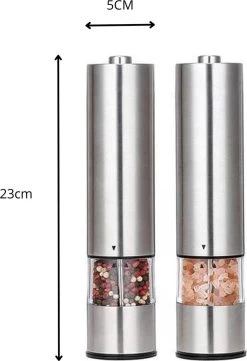 MD-Goods ® Elektrische Peper En Zoutmolen Set - Pepermolen - RVS - Cadeau - Restaurant Kwaliteit 7 MD-Goods ® Elektrische Peper En Zoutmolen Set - Pepermolen - RVS - Cadeau - Restaurant Kwaliteit -Demeyere Winkel 821x1200