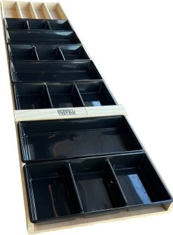 Sjoelbak - Borrelsjoelbak - Hapjesplank - Borrelplank - Mini Sjoelbak 120 Cm Met Zwarte Bakjes - Kleine Sjoelbakken -Demeyere Winkel 882x1200