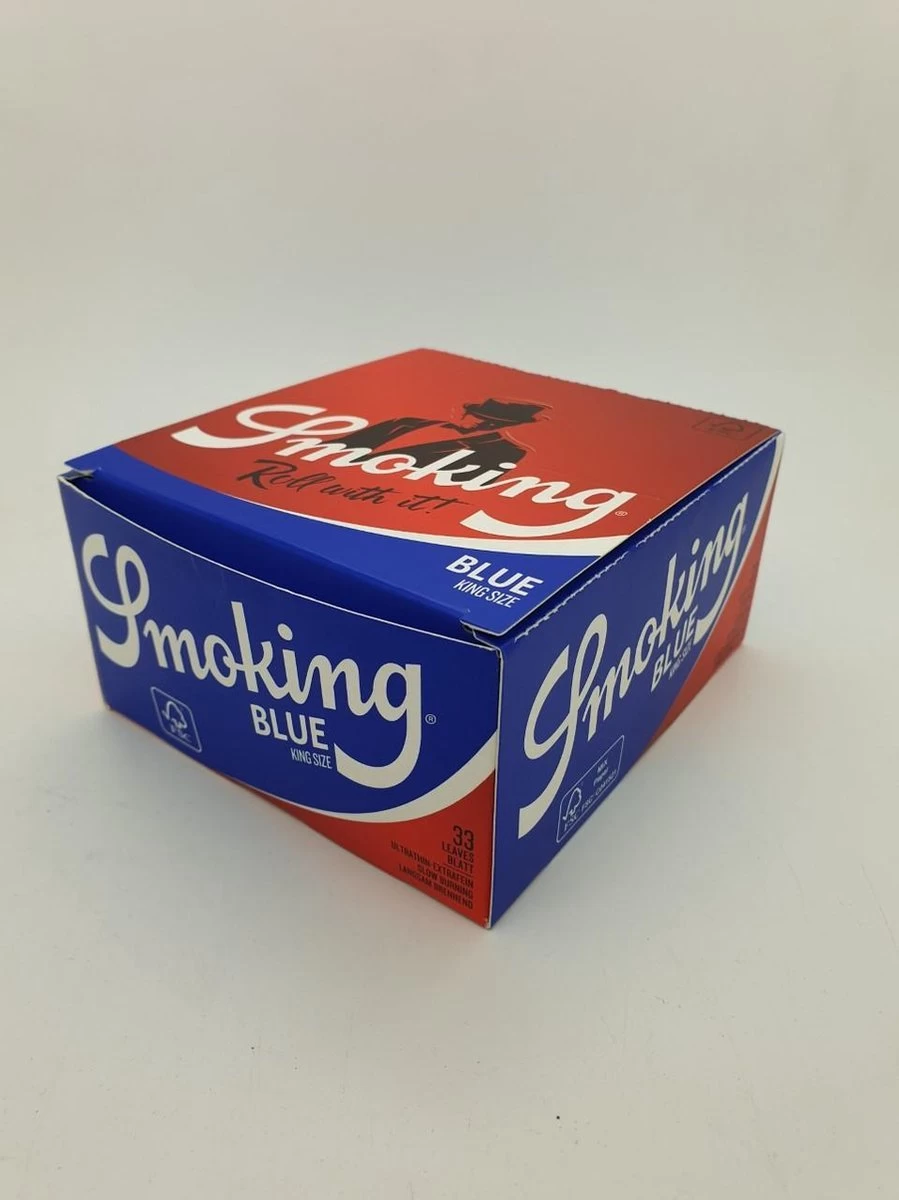 Smoking - Smoking Blue King Size - Smoking Vloei - Lange Vloei - Doos 50 Stuks 1 Smoking - Smoking Blue King Size - Smoking Vloei - Lange Vloei - Doos 50 Stuks
